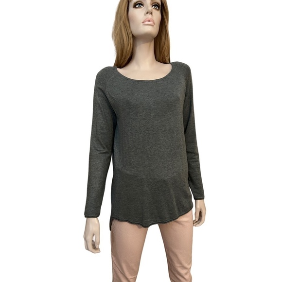 ONLY Mila Sweater Lacy Long Sleeve Pullover Knit Super Soft Viscose  Grey - Picture 4 of 13